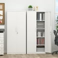 thumbnail image 6 of Marcree Metal Garage Storage Cabinet with 2 Doors and Adjustable Shelves - 71" Steel Lockable File Cabinet, Locking Tool Cabinets for Office, Home, Garage, Gym, School (White), 6 of 9