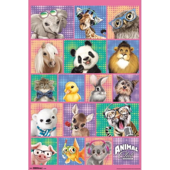 Animal Club - Group Wall Poster, 22.375" x 34"