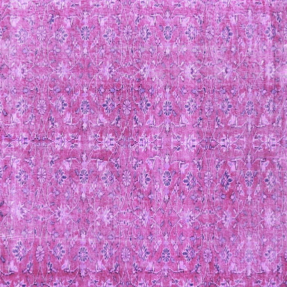 Ahgly Company Indoor Square Persian Purple Traditional Area Rugs, 5' Square