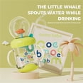 thumbnail image 3 of Cute Diving Portable Water Cup Whales Water Spray Cup Baby Straw Cup, water spray cup, foldable design, soft silicone, easy clean, for travel, reusable, for beach, lightweight, durable, 3 of 7