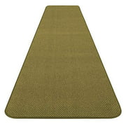 House, Home and More Skid-Resistant Carpet Runner - Olive Green - 8 Feet X 36 Inches