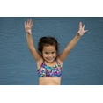 thumbnail image 3 of Girls UPF 50+ Printed Bikini Swim Top | Navy w- White Polka Dot, 3 of 5