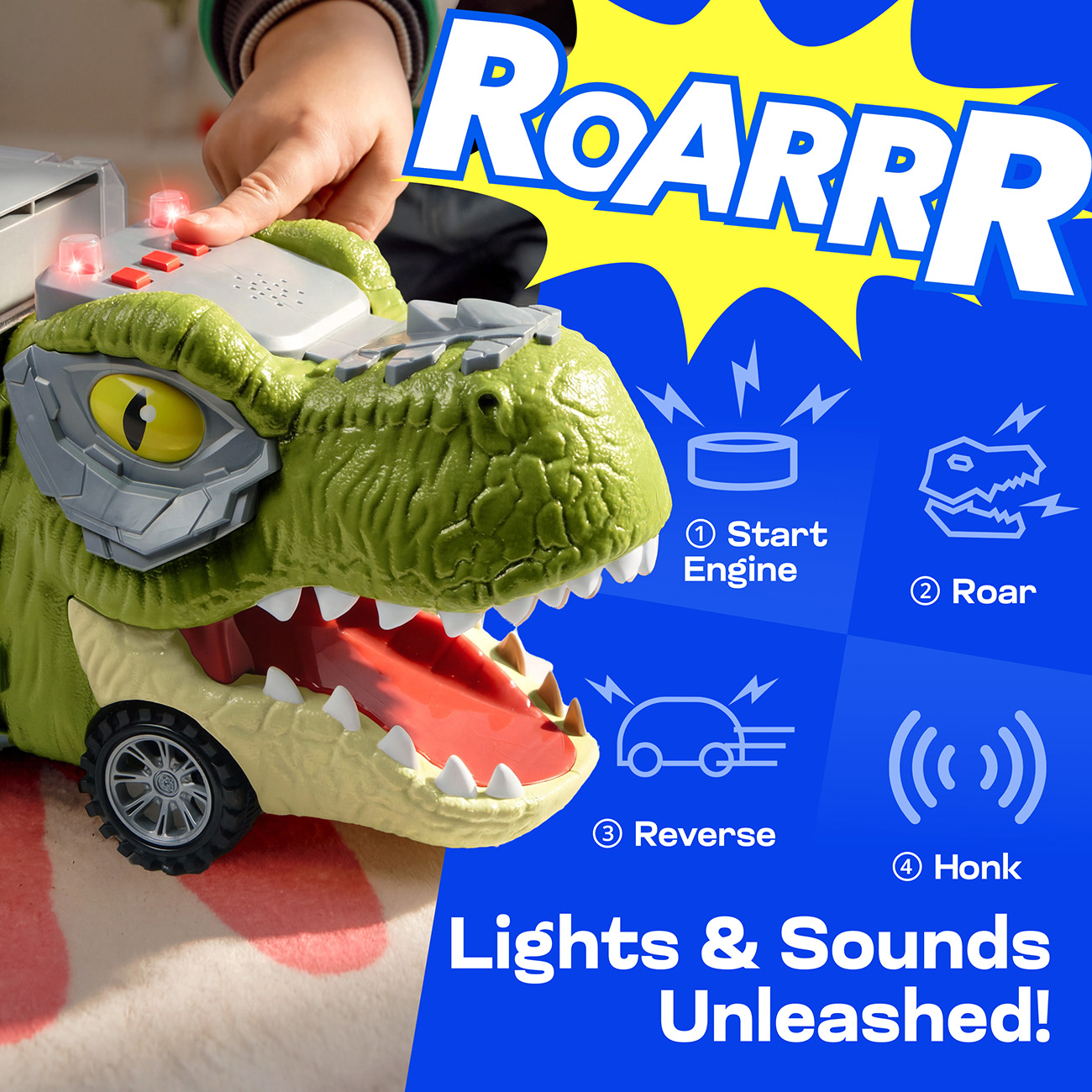 Joyfy 13 in 1 Dinosaur Truck with Lights & Sound photo 3