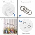 thumbnail image 5 of Hello Spring Waterproof Fabric Shower Curtain,Elagant Summer Floral Botanical Wooden Waterproof Fabric Shower Curtain for Bathroom Curtains Bathtubs Hotel Shower Curtains with 12 Hooks Standard 66x72, 5 of 8