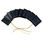 AOSHIKE 10Pcs 2V 130mA Micro Solar Panels Photovoltaic Solar Cells with Wires Solars Epoxy Plate DIY Projects Toys 54mm x 54mm/2.13 x 2.13