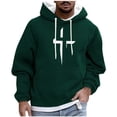 thumbnail image 2 of Sudadera con capucha para hombre, informal, a la moda, con estampado, con cordón, de manga larga, de poliéster, 2 of 5