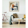 thumbnail image 5 of Kate and Laurel Sylvie Abstract Mid Century Framed Canvas Wall Art by Rachel Lee of My Dream Wall, 30x30 Natural, Ecelectic Abstract Art Wall Décor, 5 of 6
