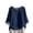 Dark Blue, variant on Women's 3/4 Sleeve Button Front Blouse Relaxed Fit Casual Tops for Work Office and Weekend Outings Comfortable Style S Size Dark Blue