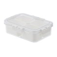 thumbnail image 1 of Contenedor de comida con compartimento, bandeja para servir, caja de condimentos portátil multiusos, contenedor de aperitivos para armario de cocina, 4 rejillas, 1 of 8
