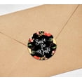 thumbnail image 3 of Darling Souvenir 45 Pcs Round Envelope Seal DIY Black Floral Border Save The Date Stickers-1.6 Inches, 3 of 4