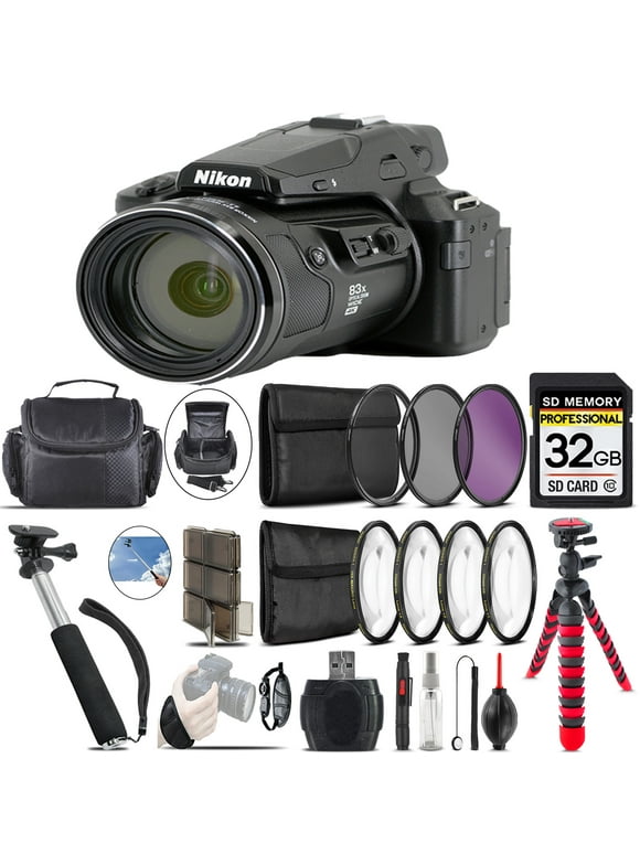 Nikon COOLPIX P950 Digital Camera + Spider Tripod + Case - 32GB Bundle