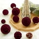 thumbnail image 3 of 46 Pcs Adornos de bolas de Navidad de terciopelo | Decoraciones de Árbol de Navidad de Plástico Flocado Marrón | Decoración navideña colgante irrompible | Juego a granel para el hogar, chimenea,, 3 of 4