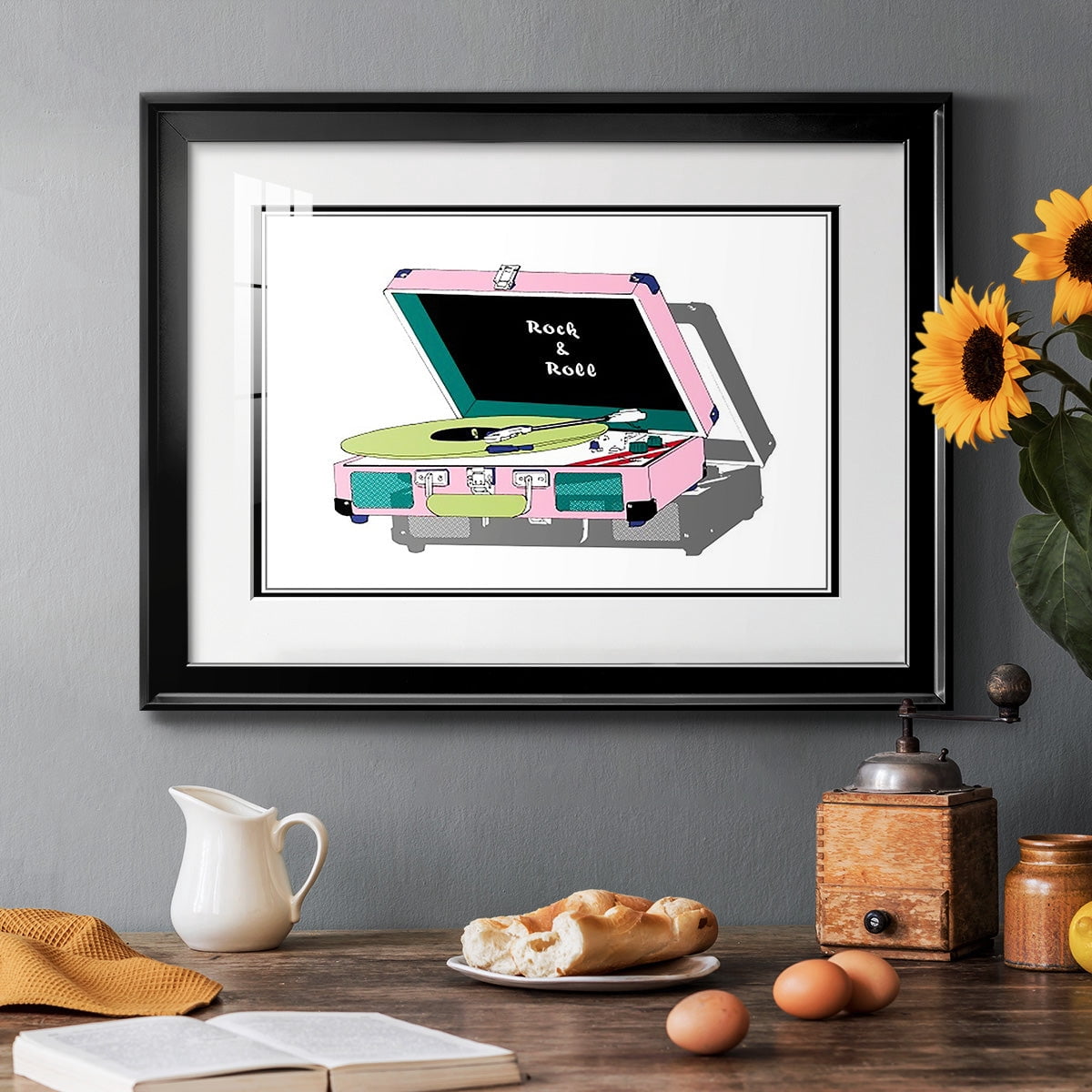 Record Shop I Premium Framed Print - Ready to Hang