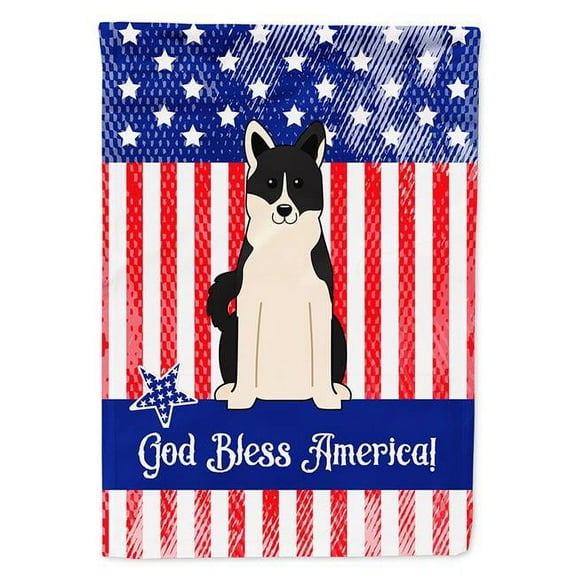 Carolines Treasures BB3024CHF Patriotic USA Russo-European Laika Spitz Flag Canvas House Size