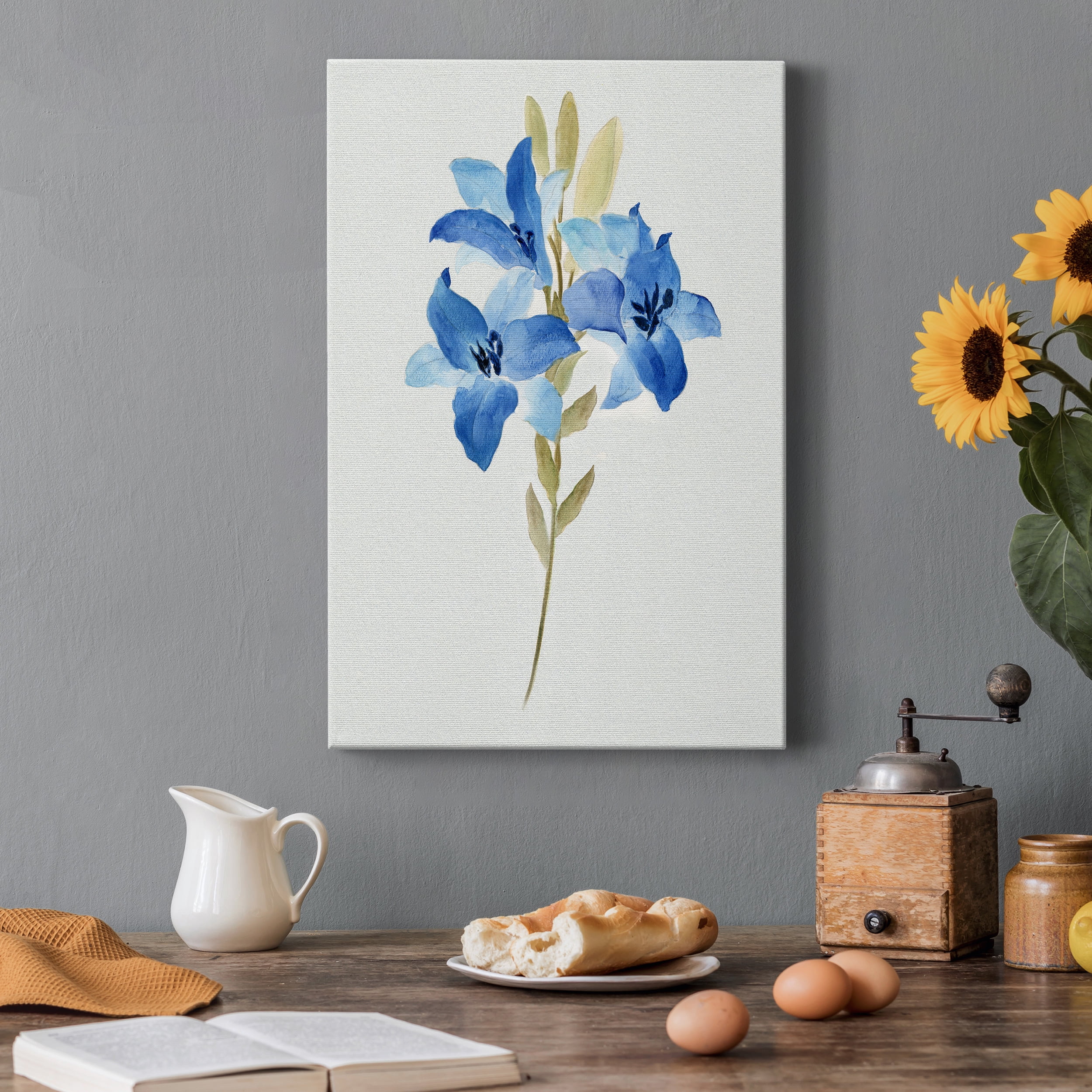 Blue Blossom Botanical III Premium Gallery Wrapped Canvas - Ready to Hang - 8 x 12