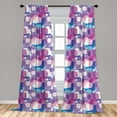 thumbnail image 5 of Ambesonne Geometric Curtains, Pastel Colored Square, Pair of 28"x63", Multicolor, 5 of 5