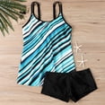 thumbnail image 3 of Maillots de Bain Deux Pièces pour Femmes, Tankinis Deux Pièces pour Femmes Col Rond Blouson Haut de Tankini avec Shorts Maillots de Bain Modestes Grande Taille P-5TG Liquidation Vêtements pour Femmes, 3 of 5