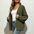 thumbnail image 4 of Women's Long Sleeve Knit Cardigan Dressy Casual Open Front Loose Sweaters Plus Size Fall Fashion Long Outerwear Size S-3XL, 4 of 7