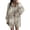 Khaki, variant on Women Tie Dye Shirt Long Sleeve Button Down Oversized Lapel Collar Cotton Blend Loose Fit Casual Spring Summer Duster Top