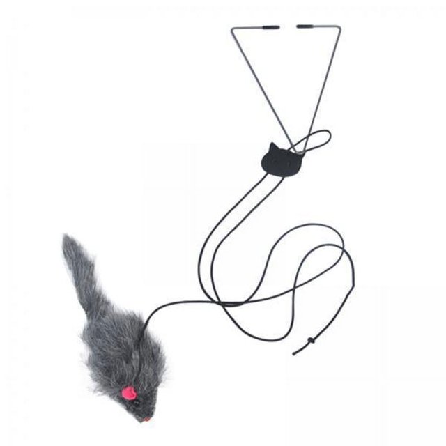 Juguete Interactivo para Gatos con Ratón Colgante de Tela Suave y Sencillo Montaje 6 piezas