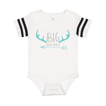 

Inktastic Big Brother Deer Antlers Arrow - Blue Gray Gift Baby Boy Bodysuit