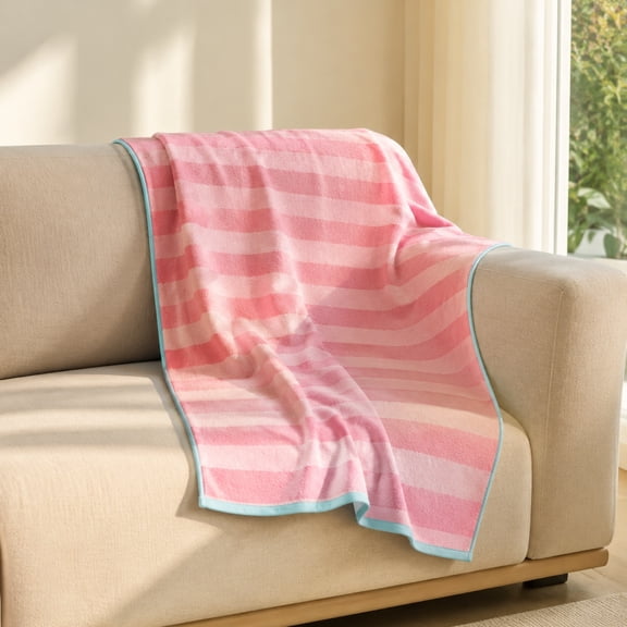 Flannel Throw Blanket, Soft Lightweight Decorative Blanket for Couch, Sofa, Bed, Cozy Warm Throw for Living Room, Bedroom, Indoor Home Use