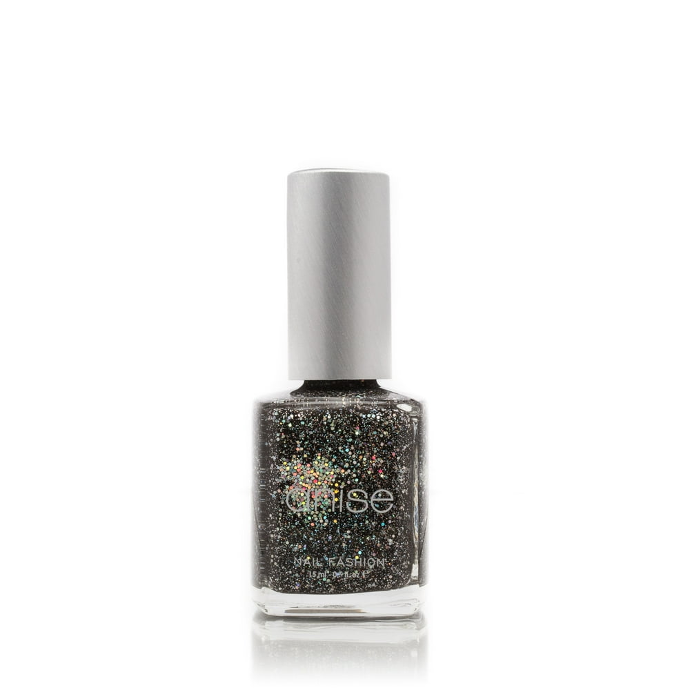 Anise Nails Polish Black Glitter