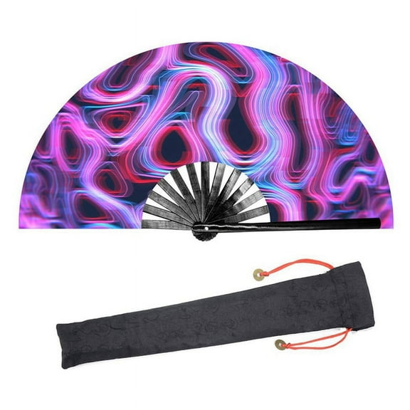 Raves Folding Hand Fan for Women/Men Handheld Fan,for Performance,Decorations, Dance, C2513