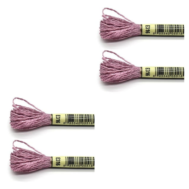 stanreset 2 Pieces Embroidery Threads Metallic Cross Stitch Handcraft String Supplies Sewing Skeins Beautiful Decorations for Home Type1 NO1