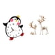 thumbnail image 1 of Reloj De Pared De Madera Con Diseño De Pingüino Y Reno De Dibujos Animados Europeos, Escultura Decorativa Multifuncional Para Dormitorio, Artesanía Coleccionable Para Amantes De Los Ciervos., 1 of 8