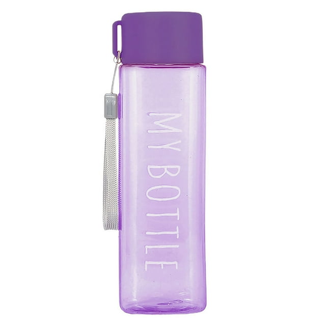 Visland Bouteille de Sport 500 ml Grande Capacité Résistante aux Chutes Tasse d'Eau Carrée Portable avec Poignée pour le Camping