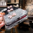 thumbnail image 4 of Crystal Glitter Mobile Phone Case Compatible with iPhone 12 Pro Case Transparent Diamond Butterfly Soft TPU Silicone and PC Bumper Protective Case with Crystal Chain Shockproof Case Cover, 4 of 5