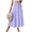 Purple, variant on Cuteduck Women's Flowy Pleated Tiered Skirt Casual A-Line Midi Skirt S-2XL
