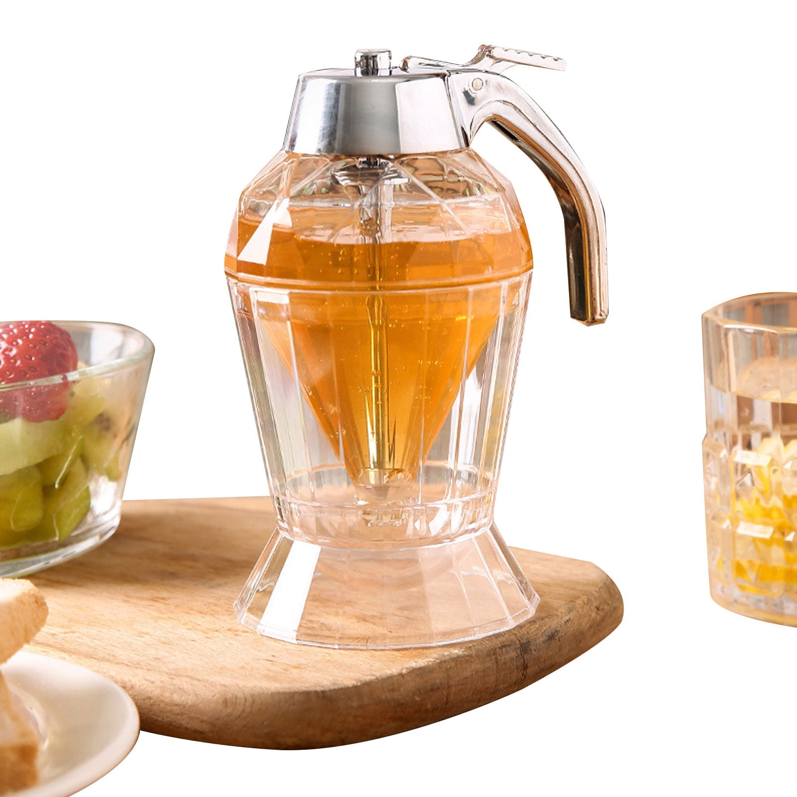 OIUR 2/3Pcs Maple Syrup Dispensers Honey Jars with Stand Handle Design Large Capacity BPA Free No Drip Honey Holders