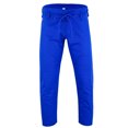 thumbnail image 3 of TRUESAGAUSA Regular Plain Jiu Jitsu Kimono Gi Uniform Deluxe BJJ Fabric With White Belt Kids & Adults Unisex (Blue, A-2), 3 of 5
