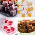 thumbnail image 2 of Paquete de 2 moldes cuadrados de caramelo de silicona, 40 cavidades, moldes de silicona para chocolate, minicubos para caramelos duros, cubitos de hielo, 2 of 5