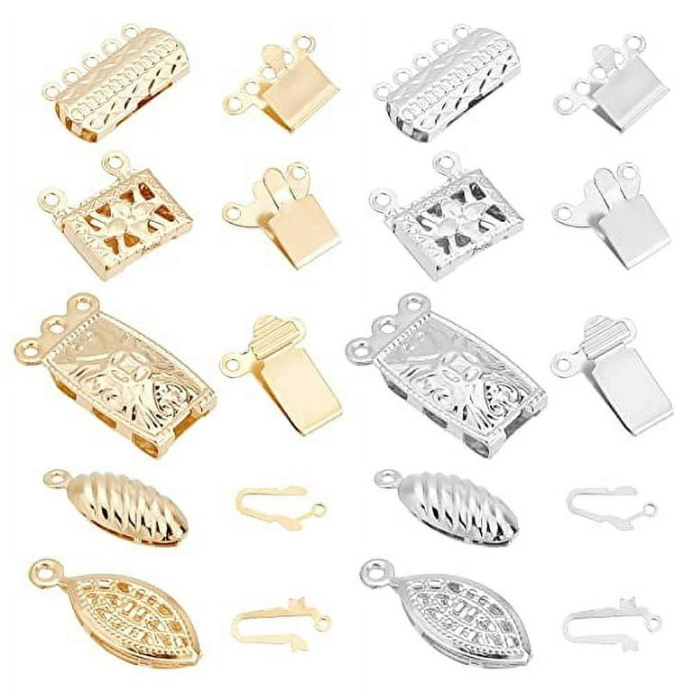Slide Clasp Lock Necklace Layering Clasp 3 Layered Necklace Clasps Jewelry  Bracelet Connectors Necklace Spacer Clasp For Bracelet Necklace Jewelry Cra