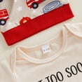 thumbnail image 6 of CAUYDY Newborn Infant Boy Outfits Set Romper Cute Pants Warm Hat 3PCS Layette Set Baby Clothes Fall Winter for Boys 3 6 9 12 18 Months (Sizes 6-12 Months,Red), 6 of 9