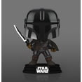 thumbnail image 3 of Funko Star Wars Mandalorian with Darksaber (Chrome & Glow in The Dark), Exclusive, 3 of 3