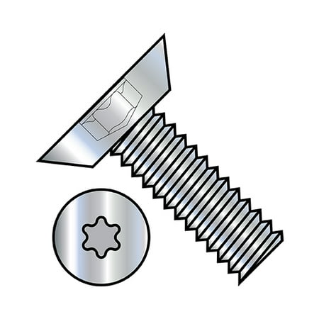 

6-32X3/8 6 Lobe Flat Undercut Machine Screw Fully Threaded Zinc (Pack Qty 10 000) BC-0606MTU