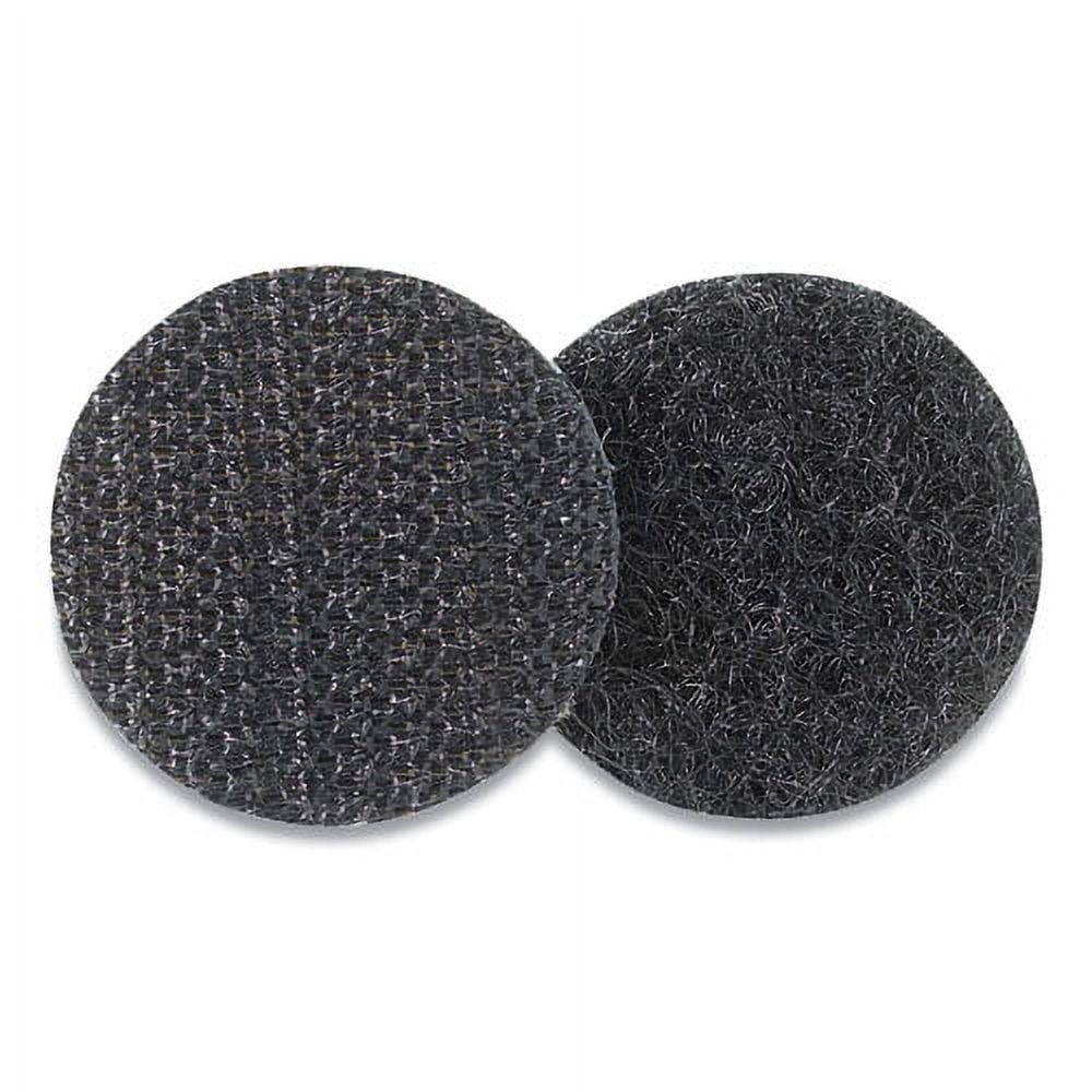 Sticky-Back Fasteners, Removable Adhesive, 0.63" Dia, Black, 75/pack | Bundle of 2 Packs