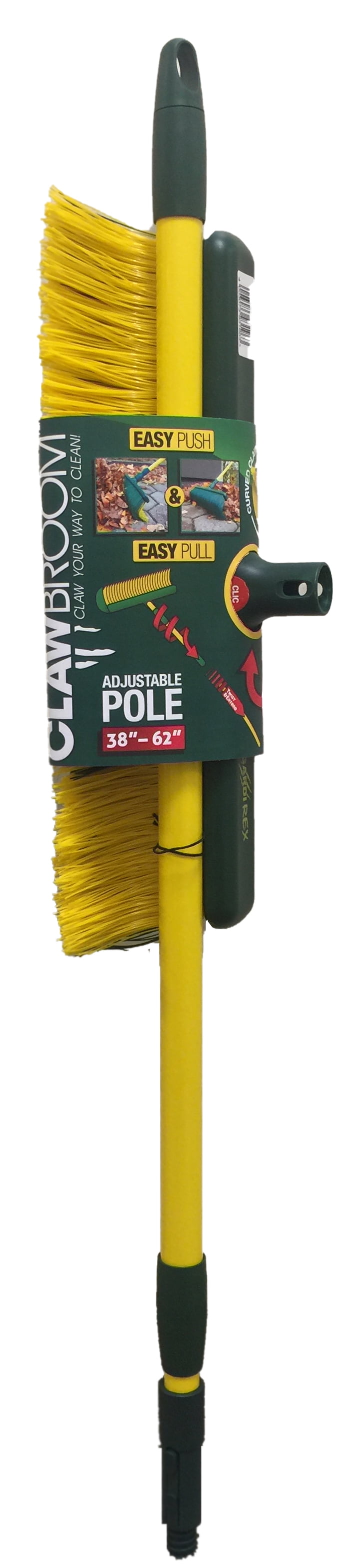 Clawbroom&reg; - Combination Broom and Rake, Easy Push & Pull Design, Use on Stairs and Uneven Surfaces, As Seen on TV