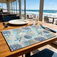 thumbnail image 4 of Coastal Placemats,Washable Table Mats for Kitchen Dining Seasonal Party Decor, 4 of 6