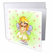 3dRose Fairy of Hearts , Greeting Cards, 6 x 6 inches, set of 12