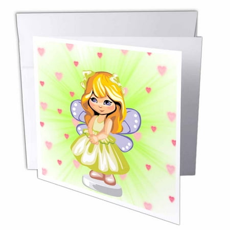 3dRose Fairy of Hearts , Greeting Cards, 6 x 6 inches, set of 12