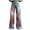 Red, variant on Women's Denim-Look Floral Print Wide-Leg Baggy Jeans with Button & Zipper, Plus Size High-Waisted Casual Pants with Pockets S-5XL