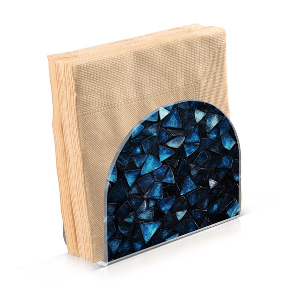 Blue Diamonds Napkin Holders for Tables Napkin Stand Paper Holder Organizer Tabletop Tissue Box Dispenser