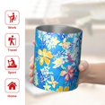 thumbnail image 5 of 12oz Coffee Tumblers Pioneer Flower Floral Print Pattern Stainless Steel Vacuum Insulated Travel Tumbler Coffee Cups Mug with Lid and Straw with Cleaning Brush for Cold & Hot Drinks, 5 of 5