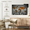 thumbnail image 5 of Elephant Stock Colorful World Map Masterpiece I Wall Art - Horizontal Canvas Wall Art - Living Room Wall Decor - Map Canvas - Brown And Gray Decor - 12" x 8", 5 of 8
