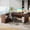 Dark Brown, variant on Tribesigns 62.2" Executive Desk with Storage Shelves, L-Shaped Office Desk with Mobile File Cabinet, Large Office Desk for Home Office, Dark Brown